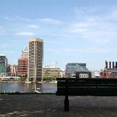 Federal Hill Park with Baltimore City Skyline