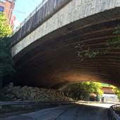 Beneath Falls Road Bridges